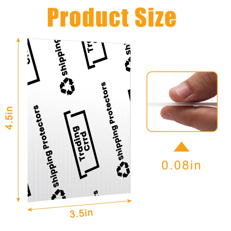 Coolrunner 510 Pack Trading Card Shipping Protector Coolrunner 3.5"" x 4.5"" Plastic Card Protectors Card Mailers durable Card Savers for Trading Cards Hard Plastic Flats for Card Breakers (510) - Image 2